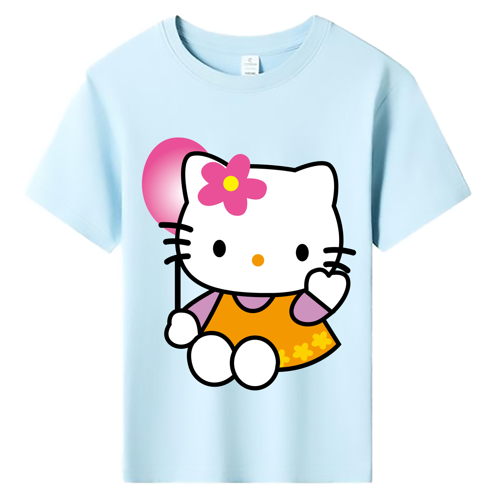 （画像用） Hello Kitty ハローキティ 綿100％キッズTシャツ（フロントプリント）